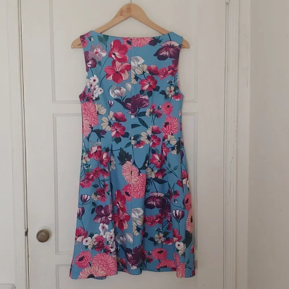 Vince Camuto Sleeveless Printed Floral Mini Dress Size 12 - Picture 5 of 9